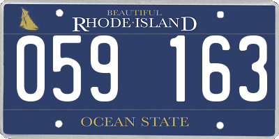 RI license plate 059163