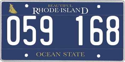 RI license plate 059168