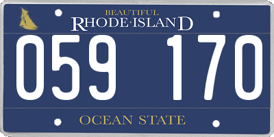 RI license plate 059170