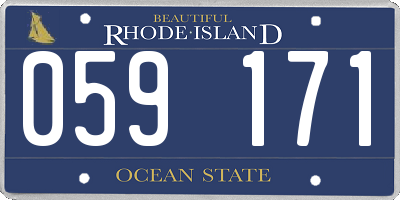 RI license plate 059171