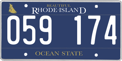 RI license plate 059174