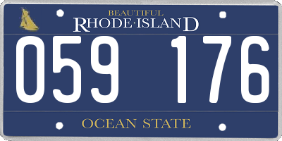RI license plate 059176