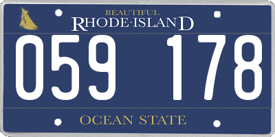 RI license plate 059178