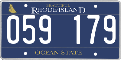 RI license plate 059179