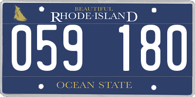 RI license plate 059180