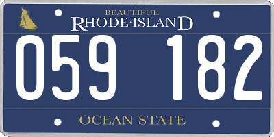 RI license plate 059182