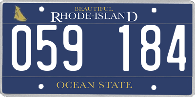 RI license plate 059184