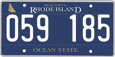 RI license plate 059185