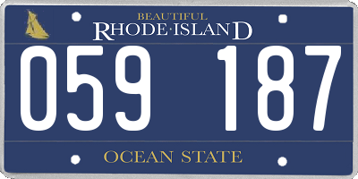RI license plate 059187