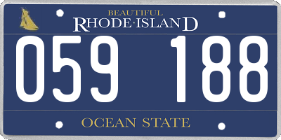 RI license plate 059188