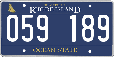 RI license plate 059189