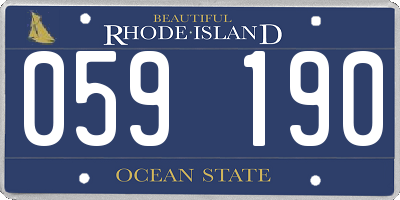 RI license plate 059190
