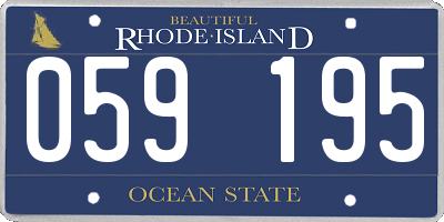 RI license plate 059195