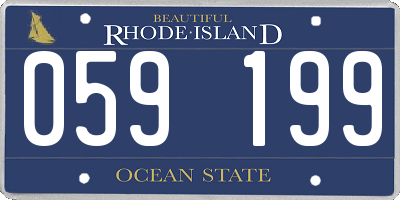RI license plate 059199