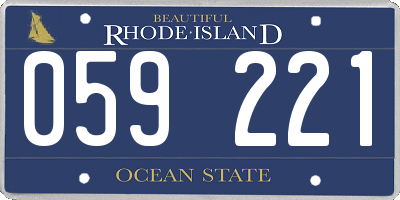RI license plate 059221
