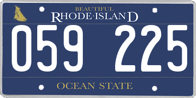 RI license plate 059225