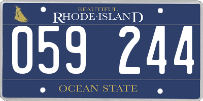 RI license plate 059244