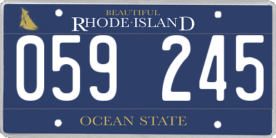 RI license plate 059245