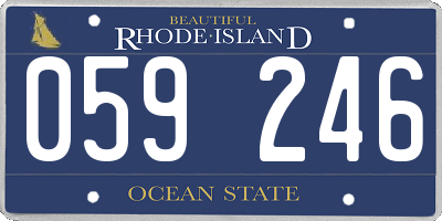 RI license plate 059246