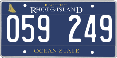 RI license plate 059249