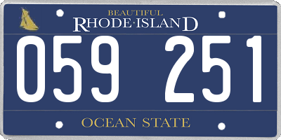 RI license plate 059251