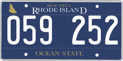 RI license plate 059252