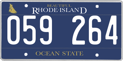 RI license plate 059264