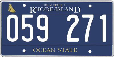 RI license plate 059271