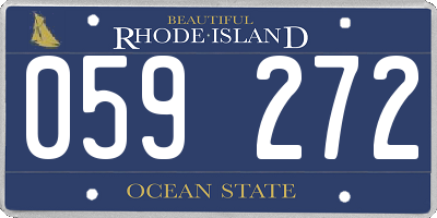 RI license plate 059272
