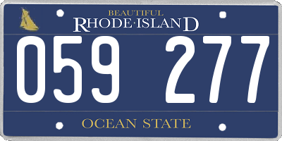 RI license plate 059277