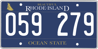 RI license plate 059279