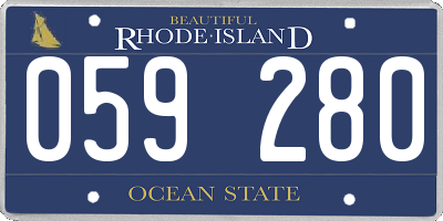 RI license plate 059280