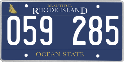 RI license plate 059285