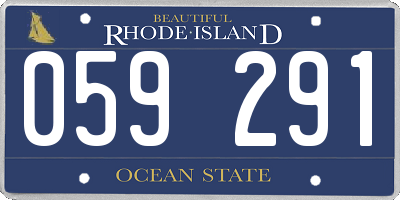 RI license plate 059291