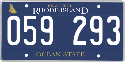 RI license plate 059293