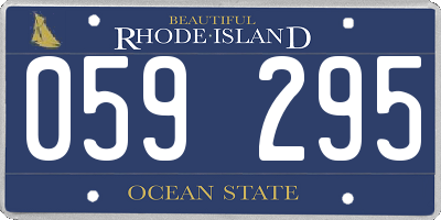 RI license plate 059295