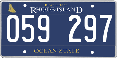 RI license plate 059297