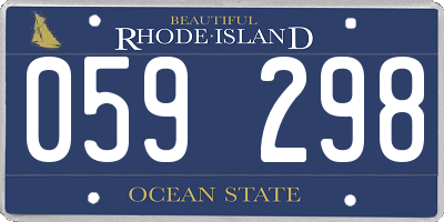 RI license plate 059298