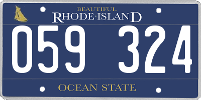 RI license plate 059324