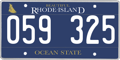 RI license plate 059325