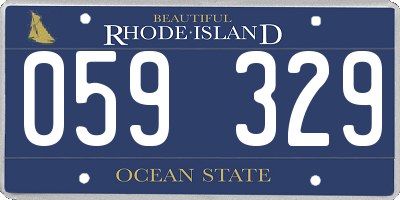 RI license plate 059329