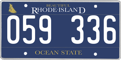 RI license plate 059336