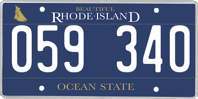 RI license plate 059340