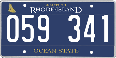 RI license plate 059341