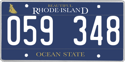 RI license plate 059348