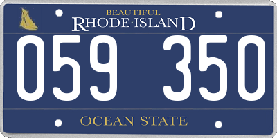 RI license plate 059350