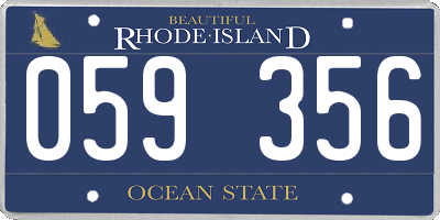 RI license plate 059356