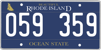 RI license plate 059359