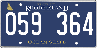 RI license plate 059364