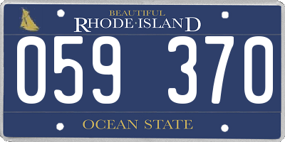 RI license plate 059370